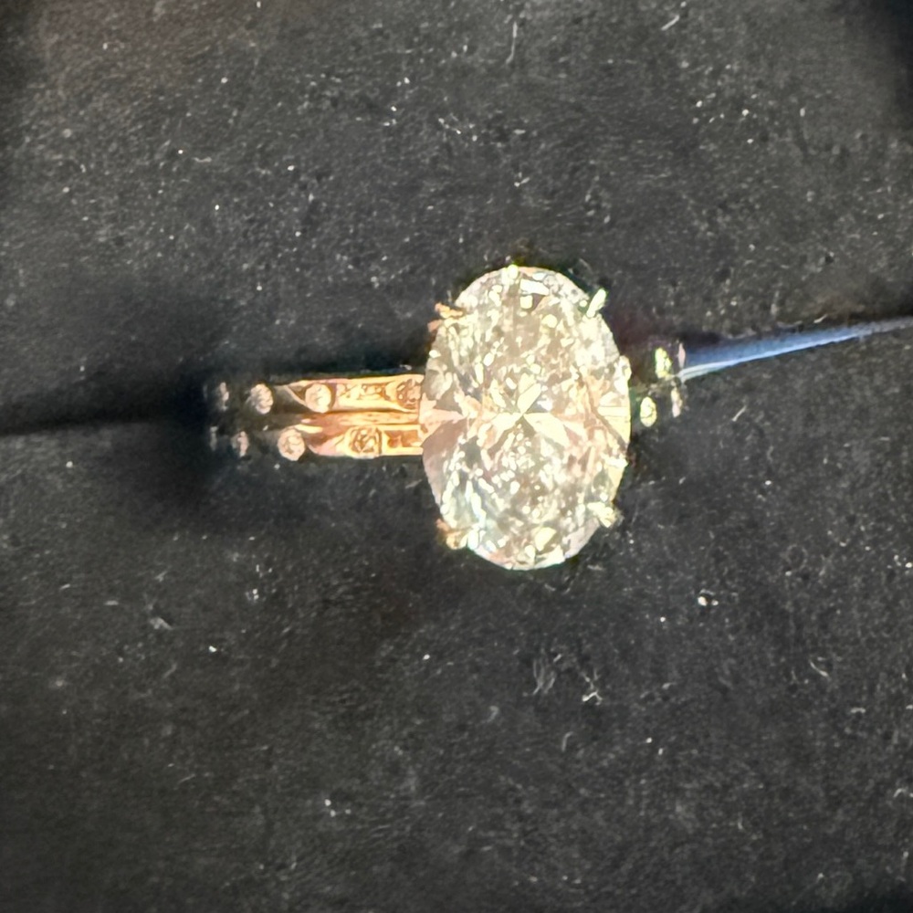 NWT Kay Now + Forever Oval-Cut Lab-Grown Diamond vs2 2.02ct tw 14K Yellow Gold - Picture 7 of 13